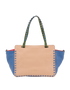 Small Rockstud Tote, &pound;450, Handbags, Blue/Green/Pink, Leather, Back view